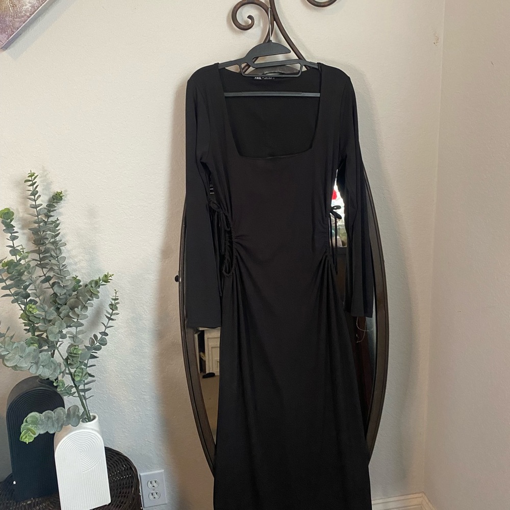 Zara Black Midi Dress
